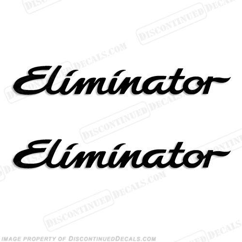 Eliminator Logo - Eliminator Boat Decals (Set of 2) - Any Color
