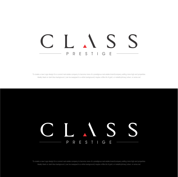 Class Logo - Elegant, Upmarket, Real Estate Agent Logo Design for CLASS (with or ...