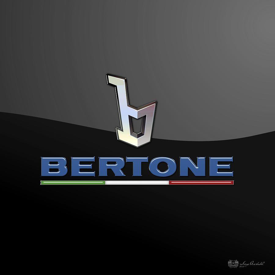 Bertone Logo - BERTONE logo | Bertone 3d Badge-logo On Black Digital Art | 12345 ...