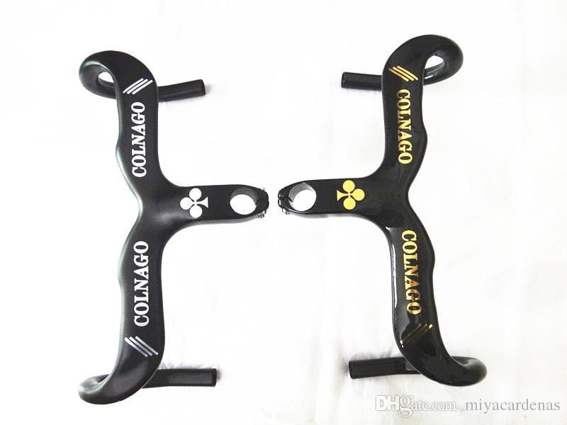 Colnago Logo - Gold/ Sliver Logo Colnago Handlebar Road Racing Bicycle Carbon Road Handle  Bar 90/100/110/120mmx400/420mm/440mm