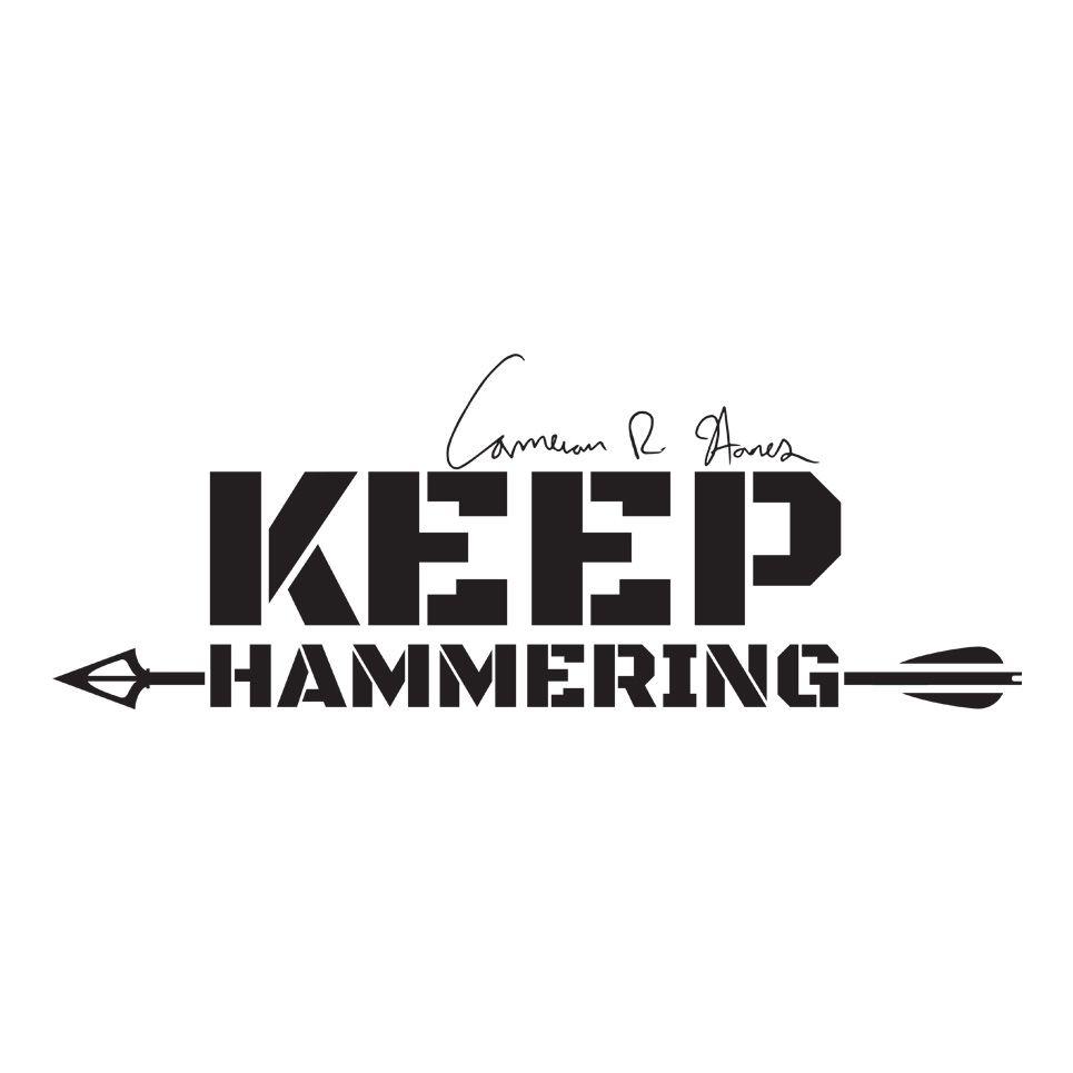 Hanes Logo - Cameron Hanes Keep Hammering Sticker