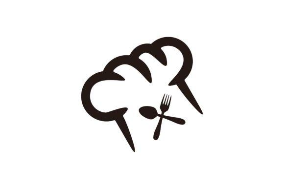 Fork Logo - Chef hat and crossed spoon and fork logo