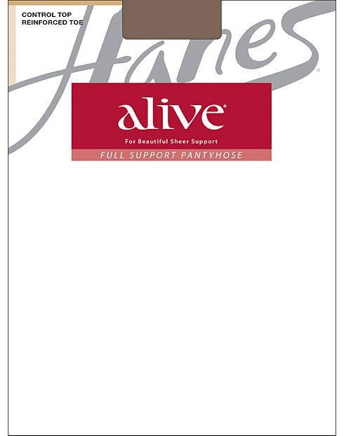 Hanes Logo - Hanes Alive Full Support Control Top Reinforced Toe Pantyhose 3-Pack