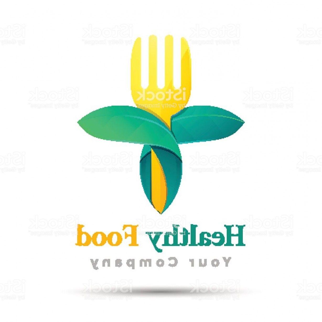 Fork Logo - Vegetarian Food Symbol Leaf Shape With Knife And Fork Logo Gm ...