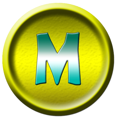Green and Yellow in a Circle Logo - Yellow m college Logos