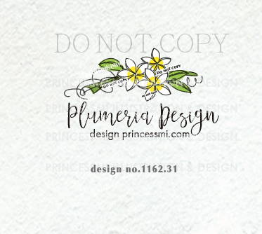 Plumeria Logo - 1162 -31 Plumeria logo design, sketch floral logo, hand drawn flower,  photography logo, business logo, boutique watermark