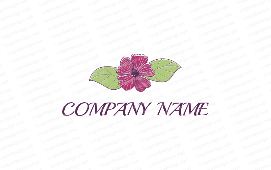 Plumeria Logo - Plumeria flower with leaves. Logo Template by LogoDesign.net