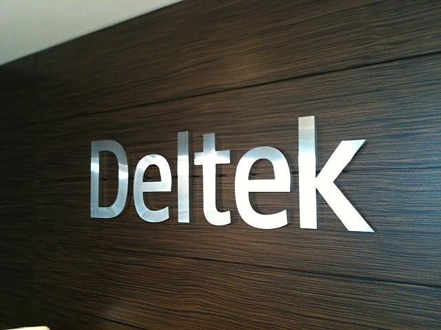 Deltek Logo - Deltek logo in the new HQ. Office Photo