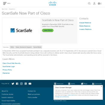 ScanSafe Logo - scansafe.com at WI. ScanSafe Now Part of Cisco - Cisco