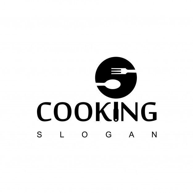 Spoon Logo - Cooking logo with spoon,fork and teflon symbol Vector | Premium Download