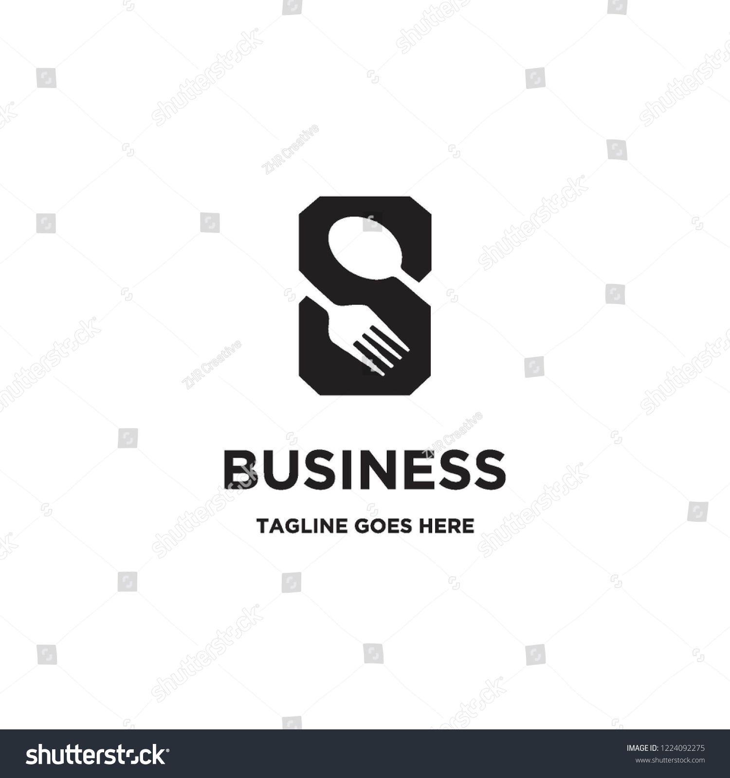 Spoon Logo - letter s, fork and spoon logo icon vector | Food Logo | Logos ...