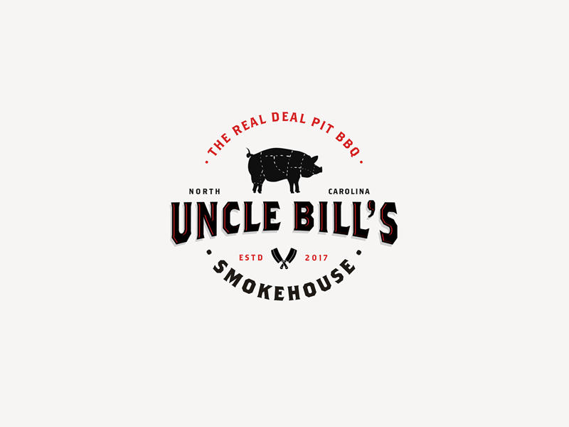 Smokehouse Logo - Uncle Bill's Smokehouse Logo by Ceren Burcu Turkan on Dribbble