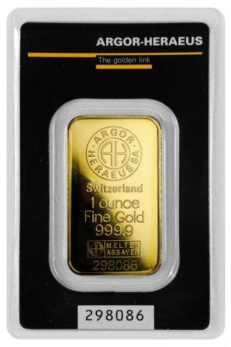 Heraeus Logo - Argor-Heraeus Logo 1 oz Gold Bar In Assay