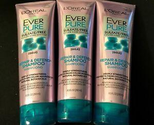 SUAL'Oreal Logo - Details about X3 L'Oreal Paris EverPure Sulfate-Free Repair and Defend  Shampoo 8.5 Oz