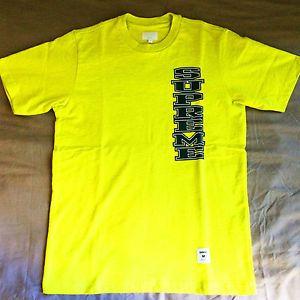 Yellow and Green M Logo - Supreme Vertical Logo Tee Green F/W 2016 (Size M) | eBay