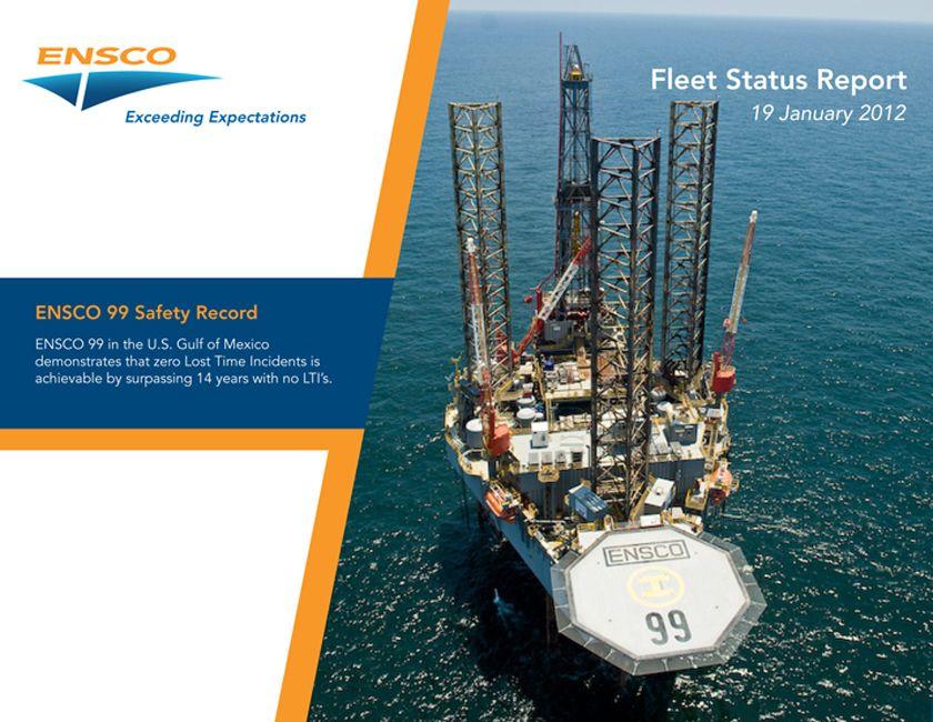 Ensco Logo - Fleet Status Report of Ensco plc as of 19 January 2012