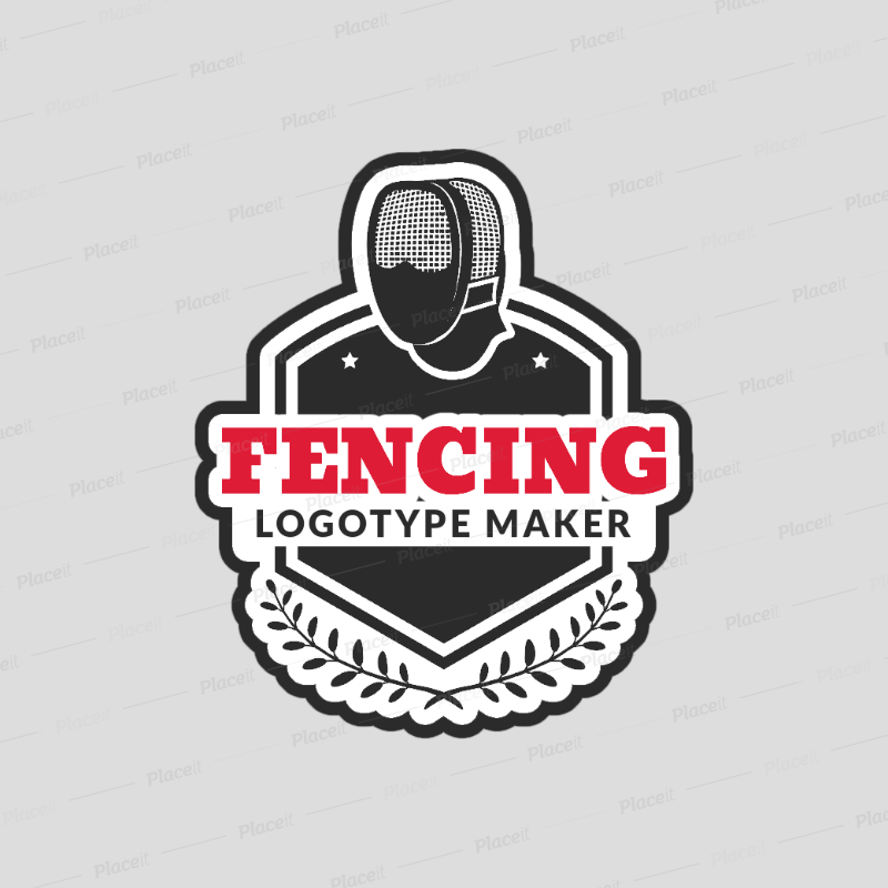 Fencing Logo - Fencing Logo Maker with a Fencing Mask Clipart 1612