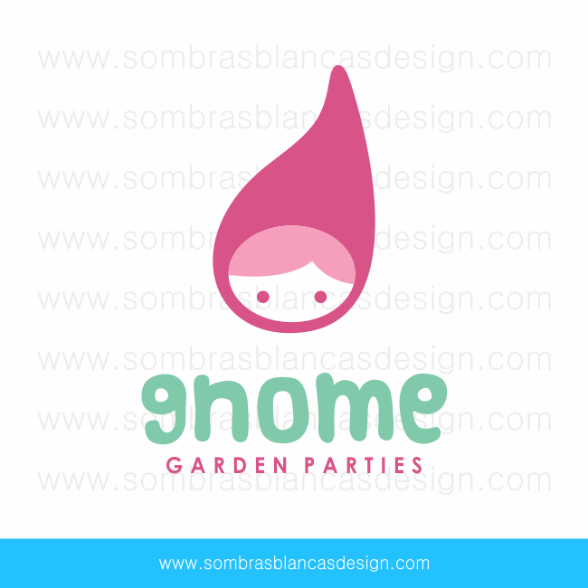 Gnome Logo - Pink Gnome - Pre-designed Logo