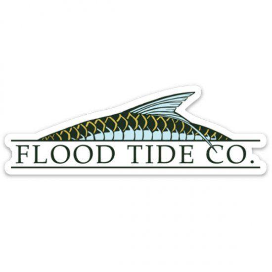 Tarpon Logo - Flood Tide Co. Rolling Tarpon Logo Sticker [15075] - $3.00