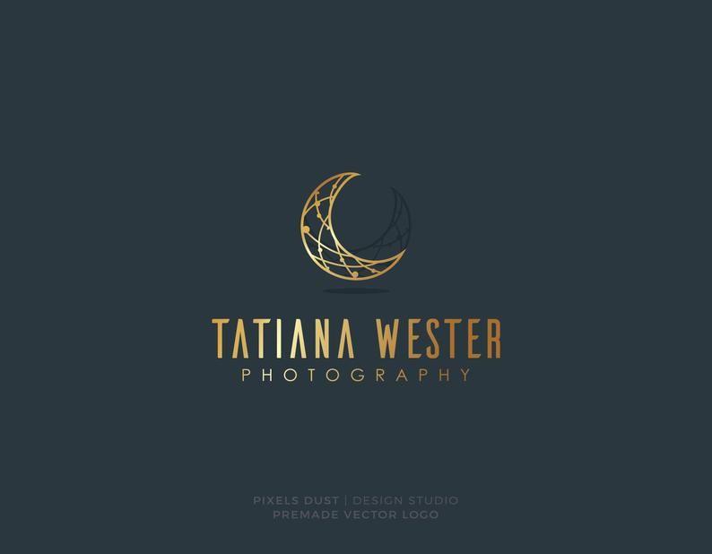 Enchanted Logo - Logo Design, Crescent Logo, Vector Logo, Moon Logo, Abstract, Geometric, Moon, Enchanted, Magic, Photography, Astral, Geometric Logo