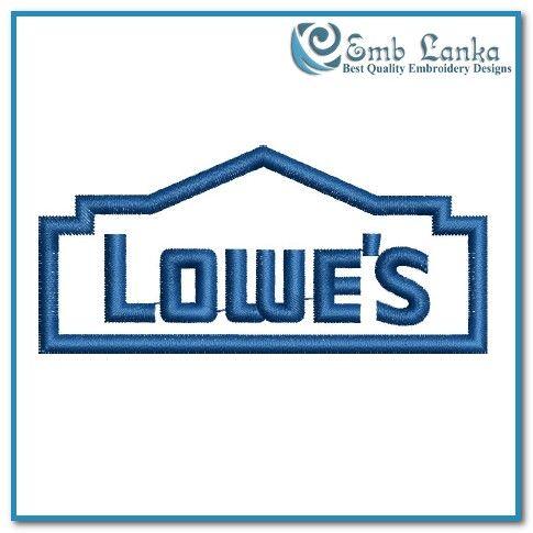 Lowe Logo - Lowe's Logo Embroidery Design | Emblanka.com