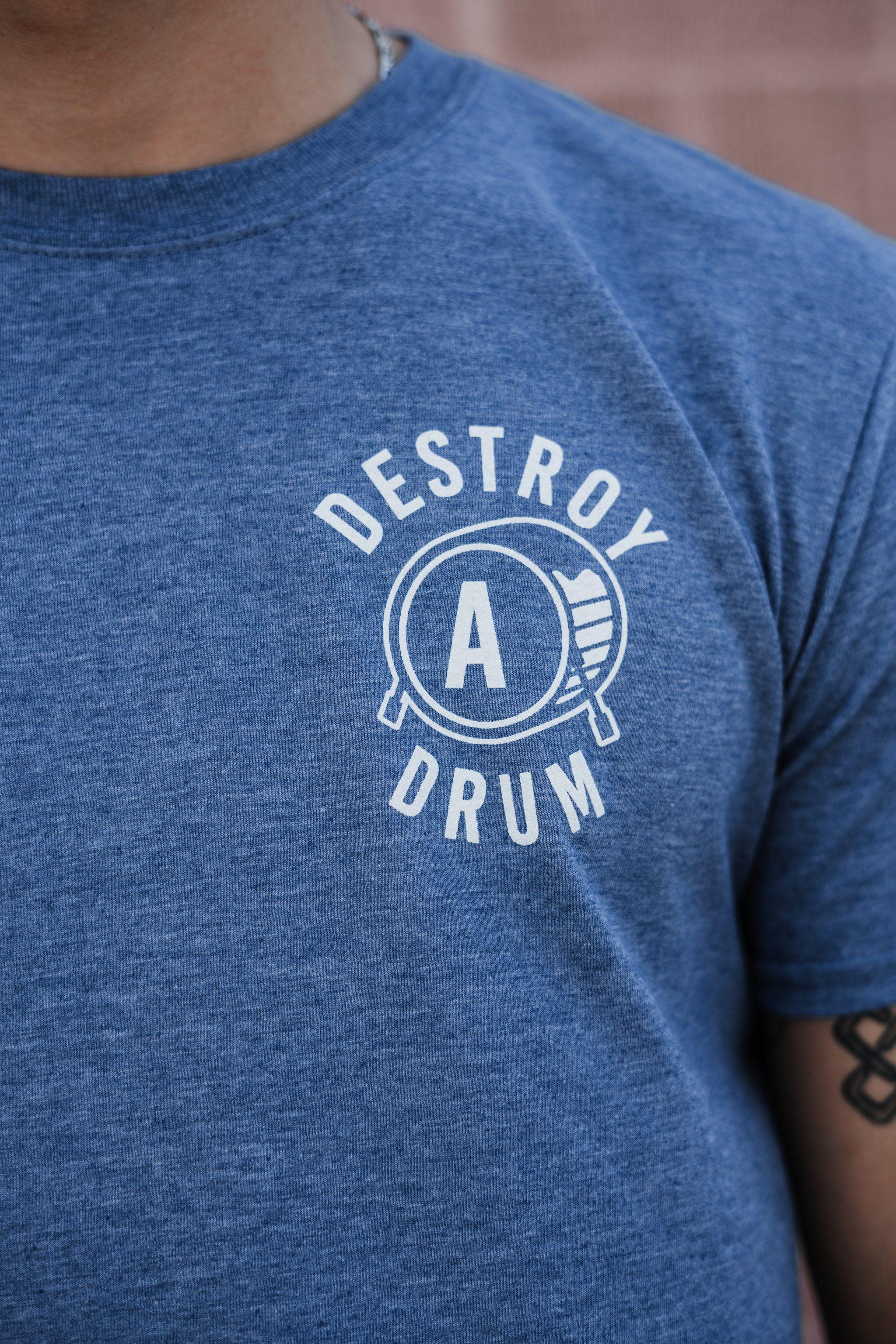 Destroy Logo - Embroidered Signature Logo Clay Tee