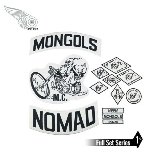 Mongols Logo - Mongols Nomad MC Patch Set Motorcycle Vest Jacket Iron on