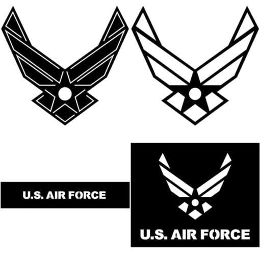 Airforce Logo - U.S. Airforce logo DXF FIle Bundle - DXF File Cut-Ready for CNC ...