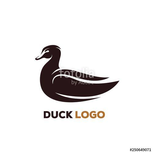 Geese Logo - Vector Goose Silhouettes Logo Template Stock Image And Royalty Free