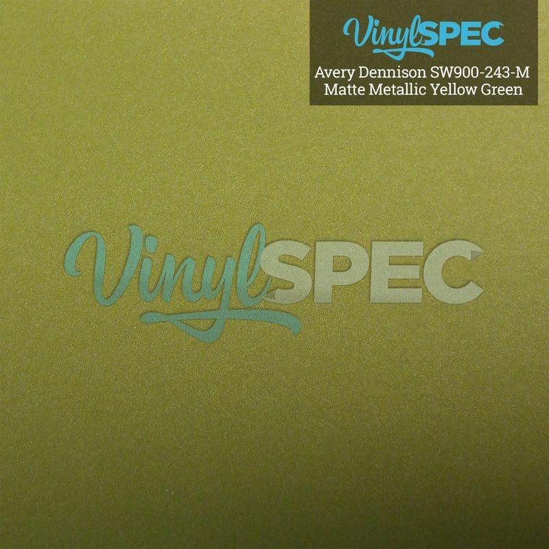 Yellow and Green M Logo - Avery Dennison SW900-243-M Matte Metallic Yellow Green - Vinyl Spec