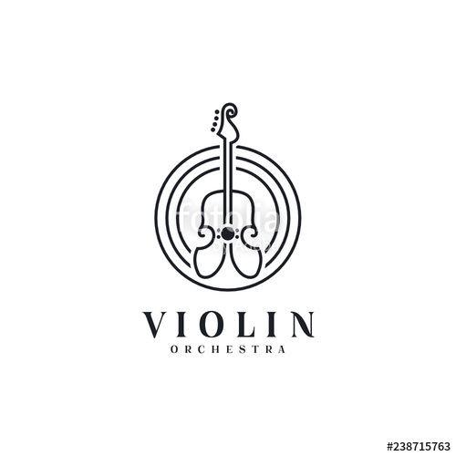 Cello Logo - Line Art Violin / Cello logo design inspiration - Vector ...