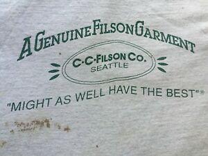 Filson Logo - Filson vintage distressed grunge mens large tee shirt L heather gray ...