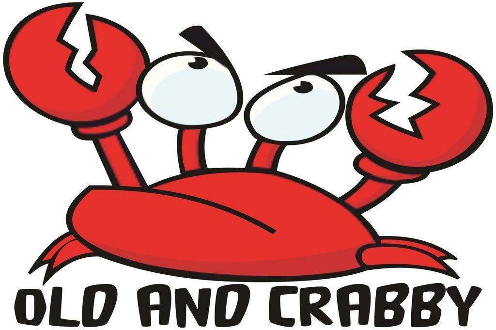 Crabby Logo - Old and Crabby Funny Crab Fathers Day Gift Present Summer Beach
