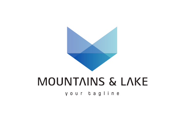 Lake Logo - Mountains & Lake Logo For Sale – Cubio Visual Solutions | Quality ...