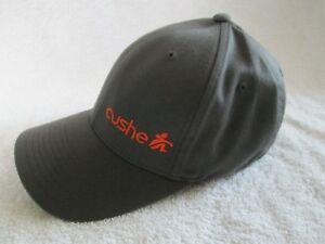 Cushe Logo - Details about cushe logo baseball cap flexfit s-m gray with orange