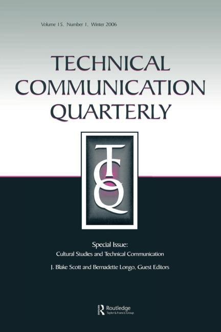 Tcq Logo - Cultural Studies And Technical Communication Tcq V15#1 - CRC Press Book