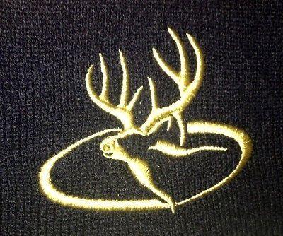 Primos Logo - Primos Hunting Knit Hat Black with Deer Head Gold Embroidered Logo ...