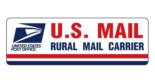 USMail Logo - Magnetic U.S. Rural Mail Carrier 6h x 18w