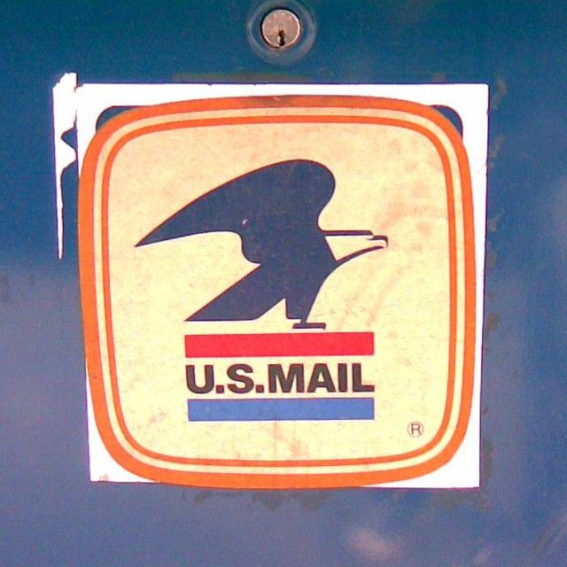 USMail Logo - Old US Mail Logo on a Street Mailbox. The old US Mail logo