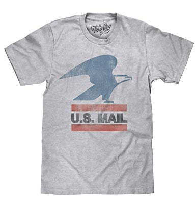 USMail Logo - Tee Luv U.S. Mail Eagle Logo T-Shirt - Soft Touch USPS Shirt ...