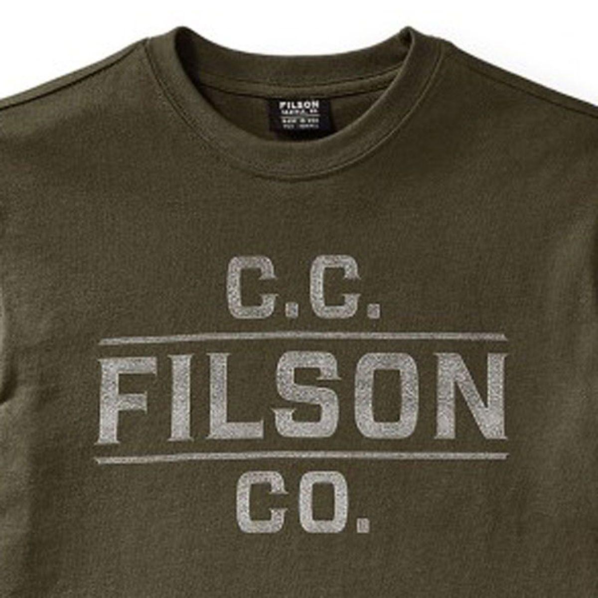 Filson Logo - FILSON (Filson) Logo Print T Shirt Otter Green MADE IN USA