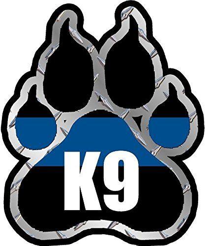 K-9 Logo - Police K9 Paw Decal K 9 Dog Unit Thin Blue Line Vinyl Sticker Law Enforcement V