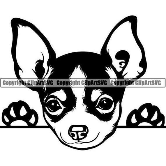 K-9 Logo - Chihuahua #13 Peeking Dog Puppy Breed K-9 Animal Pet Hound Lap Teacup  Mexican Design Logo .SVG .EPS .PNG Clipart Vector Cricut Cut Cutting