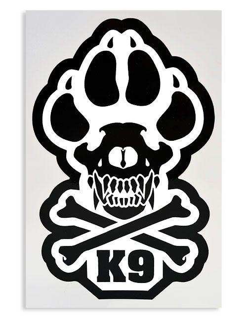 K-9 Logo - K9 Paw Decal