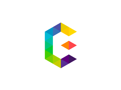 EC Logo - EC geometric monogram, logo design symbol by Alex Tass, logo