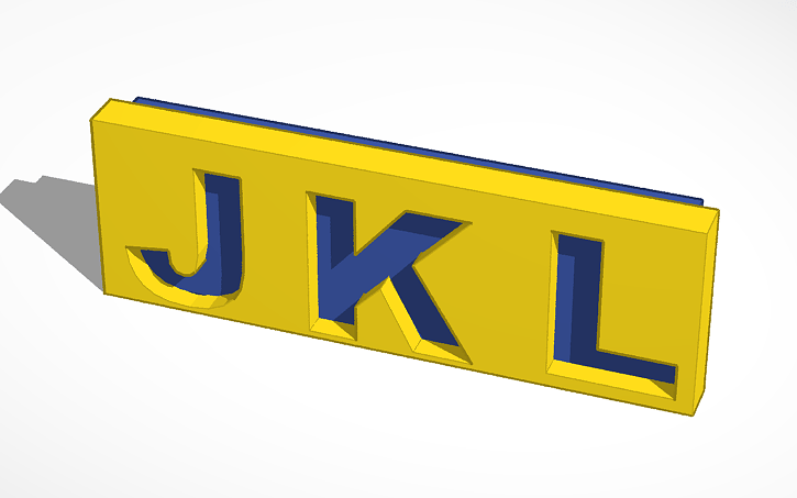 Jkl Logo - 3D design JKL Logo
