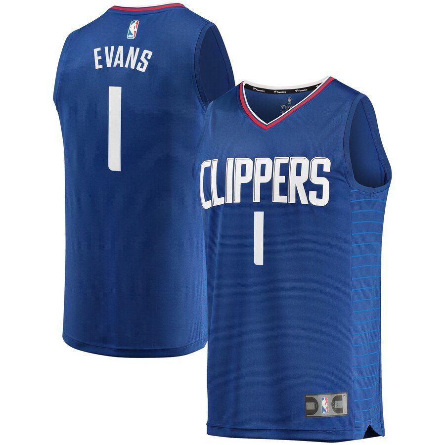 Jawun Logo - Fanatics Branded Jawun Evans LA Clippers Royal Fast Break Replica ...