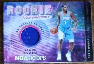 Jawun Logo - Details about 2018-19 NBA Hoops Jawun Evans 'Rookie Remembrance' Jersey  Clippers