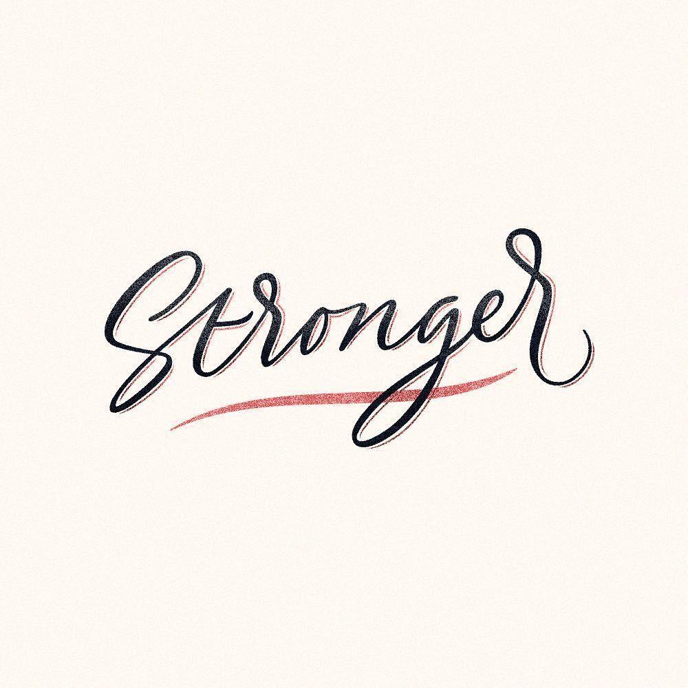 Stronger Logo - STRONGER #letters #lettering Hand lettering | Logo Design - Sofia ...