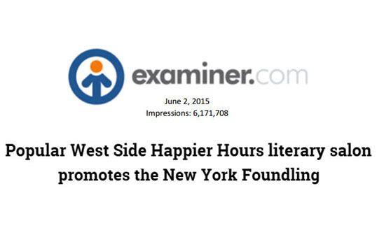 Examiner.com Logo - examiner.com. Popular West Side Happier Hours Literary Salon